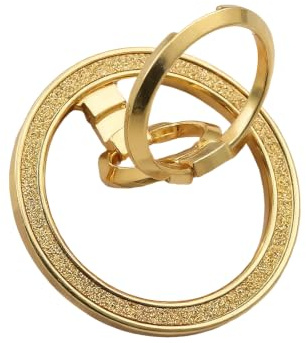 Soporte Magnético para Anillo de Teléfono, Anillo Agarre de Móvil en Metal Brillante, Soporte de Dedo 360° Giratorio, Compatible 17/16/15/14/13 Serie