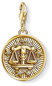 Thomas Sabo pendentif Charm Balance Argent Sterling 925 ; Plaqué Or Jaune 18 Carats