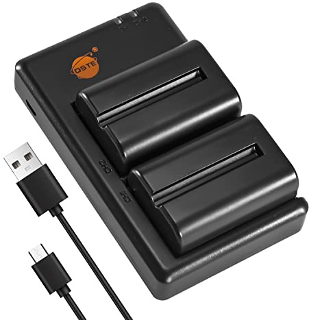 DSTE 2st NP-FM500H batteriladdarset kompatibel med Sony a300, a350, a700, Alpha a58