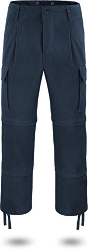 normani Outdoor Sports 3-in-1 Zip-Off Outdoor Hose/Short Moleskinhose nach TL mit Reißverschluss abtrennbare Hosenbeine - Shorts oder 3/4 Farbe Navy Größe L
