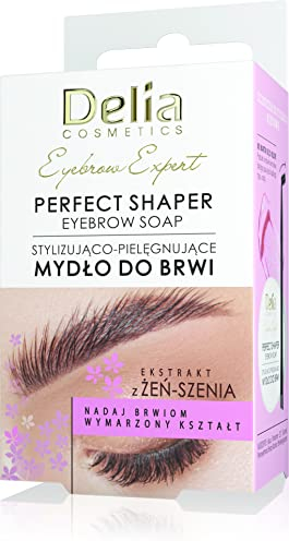 Delia Cosmetics - EYEBROW EXPERT - Sapone per Styling Sopracciglia - Cura e Idratazione - Qualsiasi Colore di Sopracciglia - Effetto Trasparente - Estratto di Ginseng - Set - 10ml
