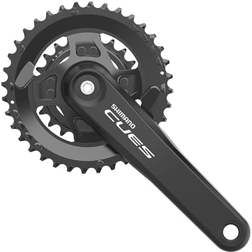 SHIMANO CUES FC-U4000-2 Crankset - 170mm, 9/10/11-Speed, 36/22t, Riveted, Square Taper JIS Spindle Interface, Black