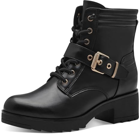 MARCO TOZZI Stivaletto da donna Bootie Laced 2-25210-43, Nero, 39 EU
