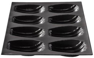 Flexipan Moule 8 Madeleines Maison – Accessoire Silicone Patisserie, Gateau, Biscuit - Cuisson Parfaite, Démoulage Facile - Format Généreux, Polyvalent - Rectangulaire Four - Recette Traditionnelle