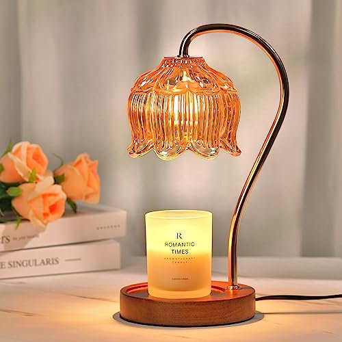 Funistree Dimmable Candle Warmer Lamp for Christmas, Secret Santa Gifts for Women Mum Friends, Advent Calendar Xmas Presents for Her Sister Grandma, Vintage Amber Lamp Candle Warmer for Jar Candles