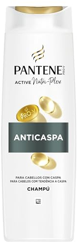Pantene Pro-V Anticaspa Champú 325ml para Pelo Propenso a la Caspa, Limpia y Controla la Caspa con Uso Regular, Protege los Enlaces Capilares, Sin Aceite Mineral ni Colorantes, Active Nutri-Plex