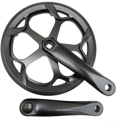 Bielas de bicicleta plegables de aleación de aluminio de 152 mm de longitud con opciones de montaje de plato de 32 48 y 52 dientes (52T)