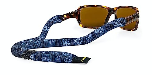 Croakies Suiters Glasses Strap, Petroglyph Blue, 28 x 1/2