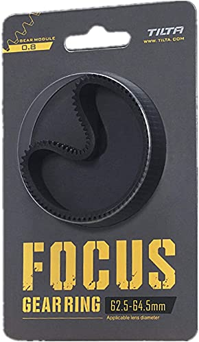Tilta Seamless Focus Gear Ring for 62.5-64.5mm Lens 360° Seamless Rotation Silent for Tilta Mini Follow Focus Nucleus Nano DSLR 0.8 Mod Standard Gear Camera Lens Accessories TA-FGR-6264