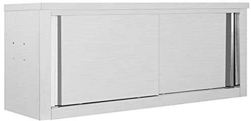 Tidyard Armario Pared de Cocina Puertas con 2 Puertas correderas Mueble Baño Suspendido Armario Colgante para Lavadero Cocina Acero 120x40x50 cm