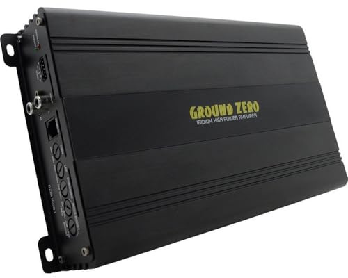 Ground Zero GZIA 1500.1 - Amplificador de subwoofer mono clase D 1 Ω estable, 1 350 W RMS @ 1Ω/900 W @ 2Ω variable LPF/BPF/HPF & Bass Boost