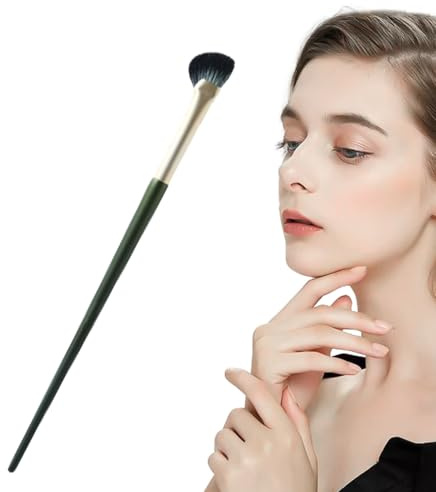 Pinceau pour fard à paupières en forme de demi-éventail, pinceau pour contour du nez, pinceaux de contour pour maquillage en forme de demi-éventail | Poils sous les yeux, pinceau incliné pour
