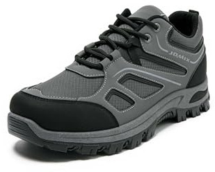 JOMIX Scarpe Trekking Uomo Outdoor Sneakers Sportive Casual Scarpe da Montagna Leggere Antiscivolo per Campeggio Esterno MOS255039 (Grigio, 43)
