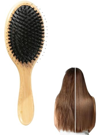 Cepillo De Pelo De Para Mujer,Antiestático Alisador Desenredante,Cepillo Pala - para Mujer Hombre Niño Cabello Seco Mojado Liso Rizado Ondulado Fino