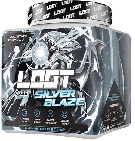 LOOT Game Booster | Konzentration, Ausdauer, Reaktionsfähigkeit | 50 Servings (400g) mit Koffein & 20 einzigartigen Inhaltsstoffen | Flow-State Formel | Silver Blaze