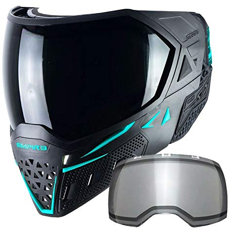 Empire EVS Paintball Maske - Black/Aqua - Thermal Clear/Thermal Ninja