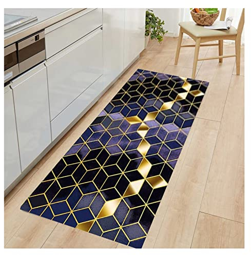 YIQIFLY Teppich Läufer Flur rutschfest, 0.6cm Kurzflor Brücke Lang Teppichlaufer Teppiche für Wohnzimmer Schlafzimmer Küche Eingang Flurläufer Küchenläufer, Anpassbar