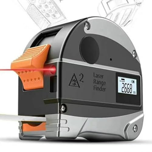Cinta métrica láser digital 2 en 1 de 40 m de alta precisión de 5 m, regla de cinta recargable por USB, herramienta de medición de punto de telémetro