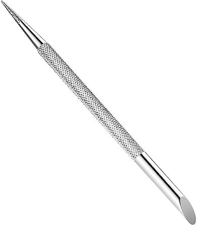 Repousse-cuticules à double extrémité, stylo de pointillage en acier inoxydable, outil de soins pour manucure, pédicure, outil de soins des ongles, repousse-cuticules en bois, repousse-cuticules en