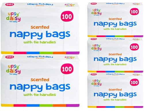100-1000x Disposable Scented Nappy Bags With Tie Handle Fragranced Baby Diaper Changing Bin UK FREE P&P (5)