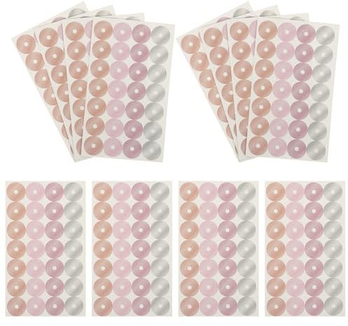 VILLCASE 16 Blätter Lochverstärker Selbstklebend, Lochverstärkungsringe für Loseblatt Papier, Mehrfarbig, Runde, Ideal für Schule, Büro und Zuhause