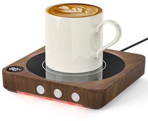COSICOSY Mug Warmer, Coffee Mug Warmer for Desk with 3 Temperature Setting(50-80℃), Smart Mug Warmer for Home Office with 2-12Hrs Auto Shut Off, Cup Warmer for Coffee, Tea, Milk