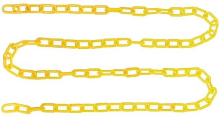 Armband Sicherheitskette | Outdoor-Sicherheitskette | Wetterfeste Sicherheitskette | 3,28 Fuß Absperrkette, gelbe Kettenglieder, wetterfestes Sicherheitsglied, Massenkontrollbarrieren für die Dekorati