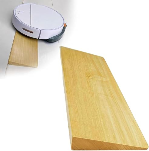 Dörrtröskel ramp av trä, robotdammsugare, ramp, trottoarramp, dammsugare robotramp, ramp robotrobotdammsugare, tröskelramp, ramp dörrtröskel, rullstolsramp, 50 x 5 x 1 cm