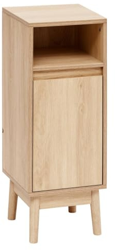 5 five simply smart 5Five - Meuble Bas de Salle de Bain ABANA Beige en Panneau de Fibres de Bois - 30x30x80cm - Rangement, Organisation Salle de Bain