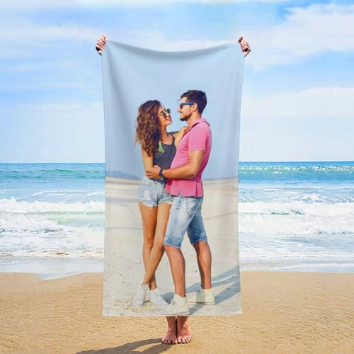 LKSCUDIY Telo mare personalizzato con foto,asciugamano in microfibra personalizzato,microfibra da spiaggia e asciugatura rapida per viaggi,campeggio,palestra-1Foto