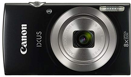 Canon IXUS 185 Digitalkamera (20 MP, DIGIC 4+, 8X optischer Zoom, 6,8cm (2,7 Zoll) LCD, Display, Smart Auto, HD Movies, USB, 720p) Kamera digital, schwarz