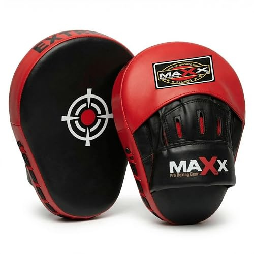 MAXX New Focus Pads Extreme Boxing Pads MMA Focus Mitts Hook & Jab Punching Pad Muay Thai Training