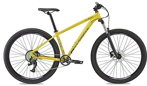 Eastern Bikes Alpaka 29 Lightweight MTB Mountain Bike, 9-Speed, Hydraulic Disc Brakes, Front Suspension Available in 4 Frame Sizes. (17, Yellow)