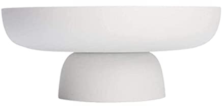 Liummrcy Footed Bowl Runde Sockel Schüssel Dekorative Obst Teller Halter Dessert Displayständer, Runde Obstschale Drain Gemüsekorb Kunststoff Salat Servierschale Snacks Tablett mit Basis weiß