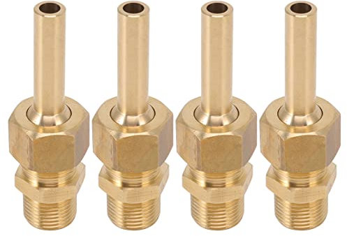 Ugelli per Fontana d'Acqua, Ugello a Getto Diretto Esagonale in Rame da 4 Pezzi per Pond Hotel (G3/8)