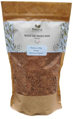 Noix de Muscade en Poudre 300 g - Arôme Authentique et Intense - Idéale pour Cuisine, Desserts et Boissons - Épice de Qualité Supérieure, Riche en Saveurs