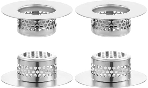 AOZUO 4 filtri di scarico per lavello, filtro per lavandino, filtro di scarico per cucina, doccia, filtro di scarico, dimensioni del foro da 3,1 a 4 cm