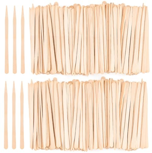 EWVVSS Lot de 1200 bâtons de cire à sourcils pour épilation de qualité supérieure sans éclats - Petits bâtons de cire en bois de précision pour sourcils - Bâtons applicateurs pour épilation du visage