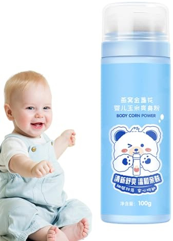 Polvere naturale per bambini - Formula antiprurito senza talco, a base vegetale | Polvere per il corpo per lenire la pelle, prevenire le irritazioni da pannolino, delicata e sicura per la pelle sensib