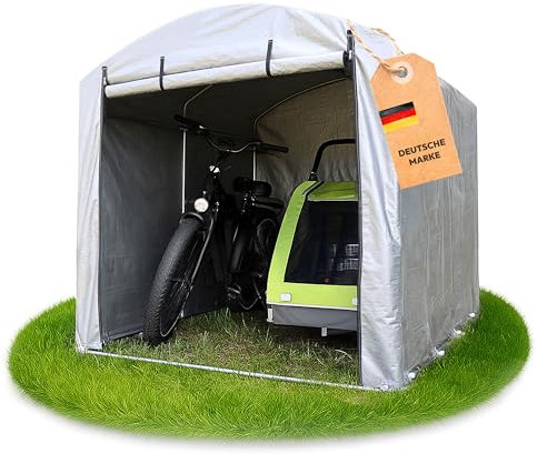 Dönges - Garage per biciclette, antracite, 120 x 176 x 163 cm, 2,11 m2, per biciclette e attrezzi da giardino, protezione impermeabile | casetta degli attrezzi | garage | tenda da garage | garage |