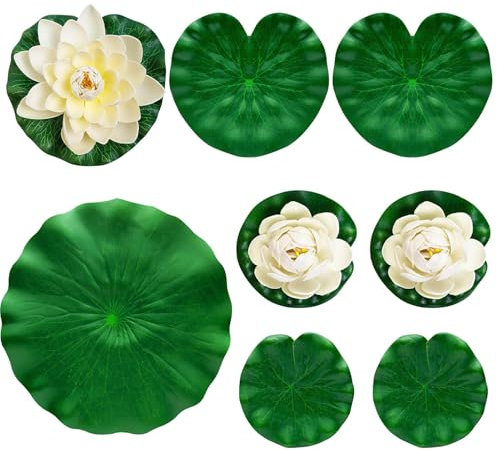 Ghjkldha Plantas para Estanques Pequeños | Plantas Acuáticas Artificiales Realistas - Decoración para Jardín Trasero Estanque de Meditación Bodas y Hogar Jardinería