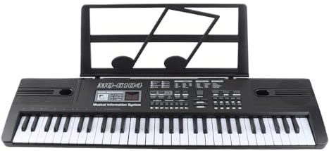 Bnineteenteam 61 Tangenter Mini Digital Keyboard Piano, Säkra Material, 16 Klangfärger, Mikrofon, Bärbar för Barn och Nybörjare