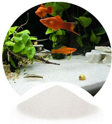 TM Aquatix Aquarium Sand Natural Substrate For All Types Fish Tanks (10kg, Silica 0,5-1mm)