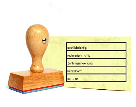 Stämpel faktura faktura korrekt – tabell betalningsinstruktioner – 60 x 40 mm