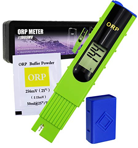 GAIN EXPRESS Redox Meter -1999~1999mv Tester del Potenziale di Riduzione Dell'Ossidazione con Tampone di Calibrazione Orp da 256mv per Test dell'Acqua, Acquario, Laboratorio di Ricerca