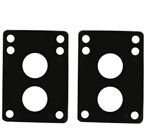 Hellery Longboard Skateboard Riser Pads, Gummi, Set von 2, Größe Shock Pads 3mm (1/8) 6mm (1/4) Engel Riser Pads, Schwarz - 6mm EIN
