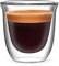 Bialetti Set 2 Becher Double Wall Firenze, 80ml, Wärmeisolierung, Borosilikatglas
