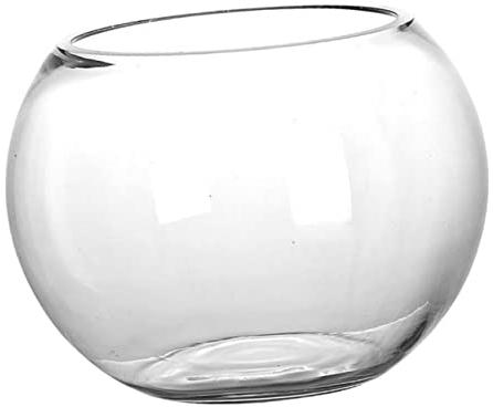 Aquarium Runde Vasen Für Tafelaufsätze - Glasblumenvase Klare Vasen Breite Blumen-Glasvase Anzuchtstationsbehälter Schwimmende Kerzen Fischglas Goldfischglas