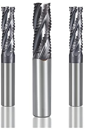 1 pièces 5-16mm ébauche fraise en bout 4 cannelures Super revêtement HSS fraise CNC Machine routeur peu for bois/aluminium/acier outils (Size : 16xD16x45x100L)