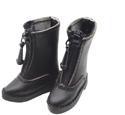 niannyyhouse OB11 BJD Ropa de muñeca zapatos altos, escala 1/12, accesorios para figuras de acción de 4.3 pulgadas (negro)